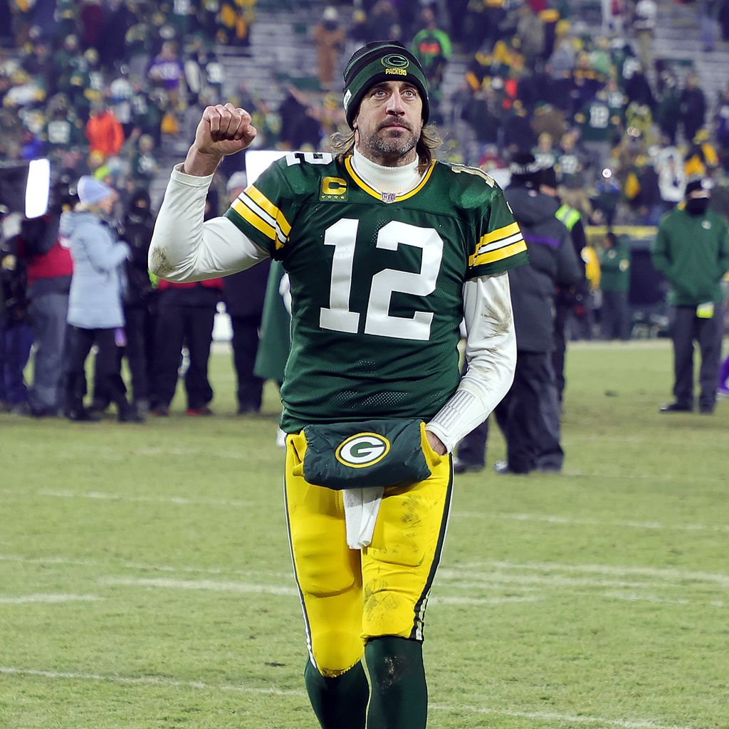 Der Football-Star Aaron Rodgers im Januar 2022