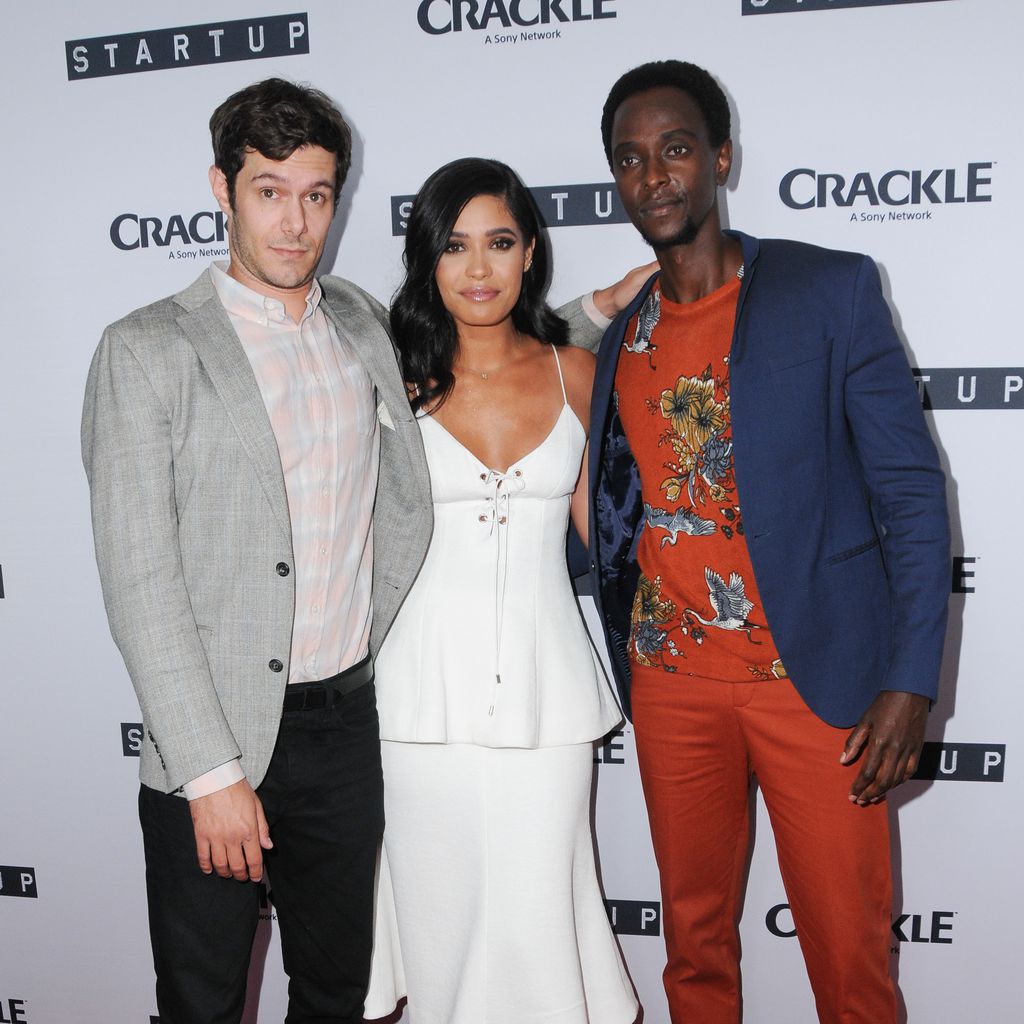 Adam Brody, Otmara Marrero und Edi Gathegi bei der "StartUp"-Premiere, August 2016