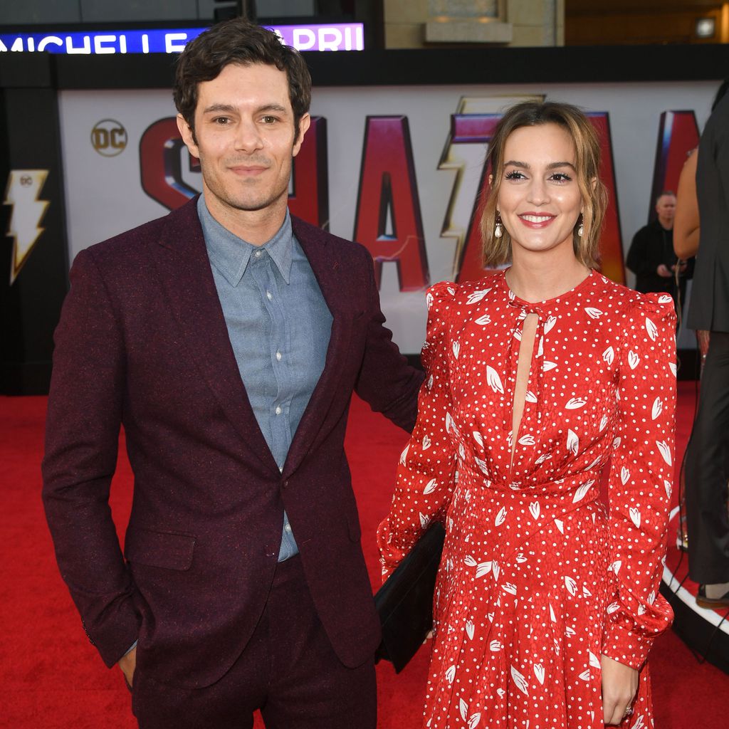 Adam Brody und Leighton Meester auf der Weltpremiere von "Shazam!", 2019