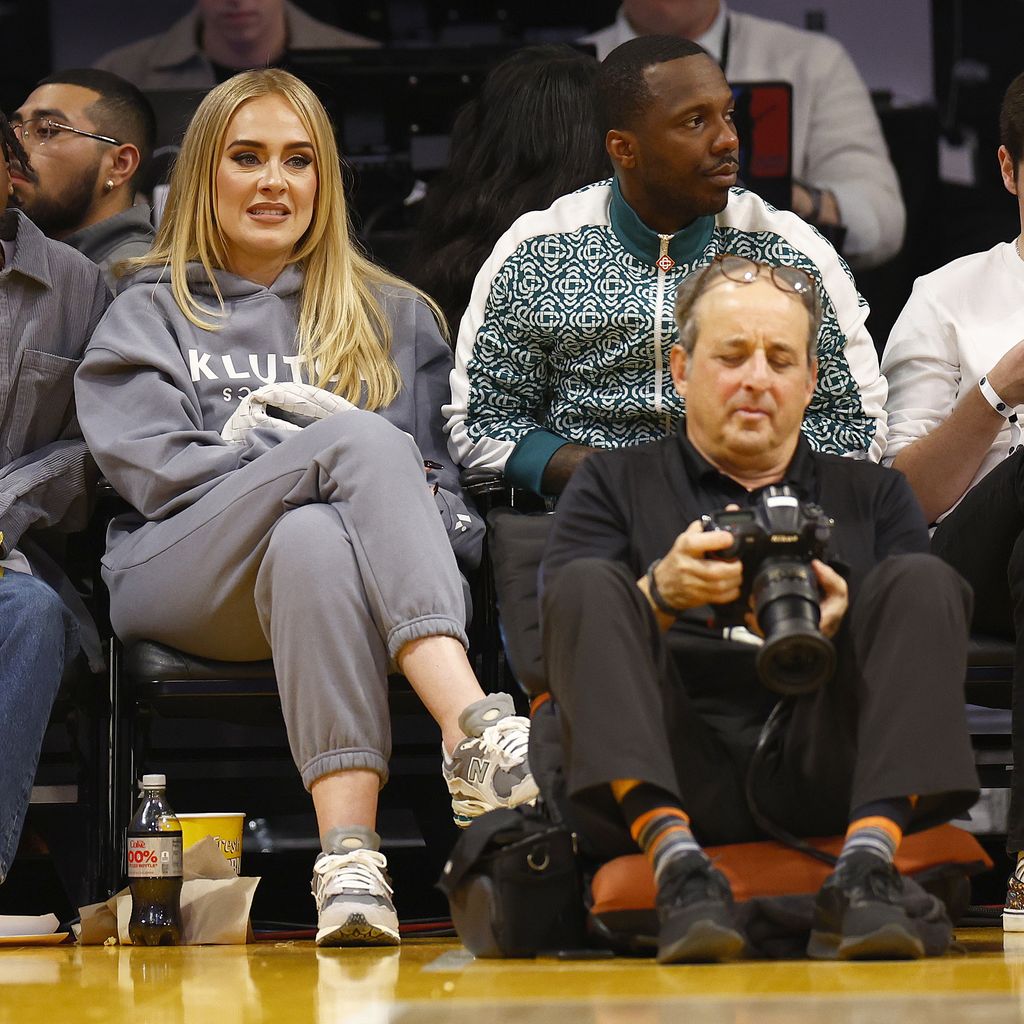 Adele bei einem Match der Memphis Grizzlies und der Los Angeles Lakers