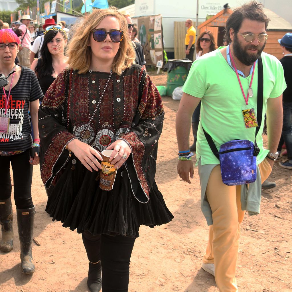 Adele und Simon Konecki auf einem Musikfestival