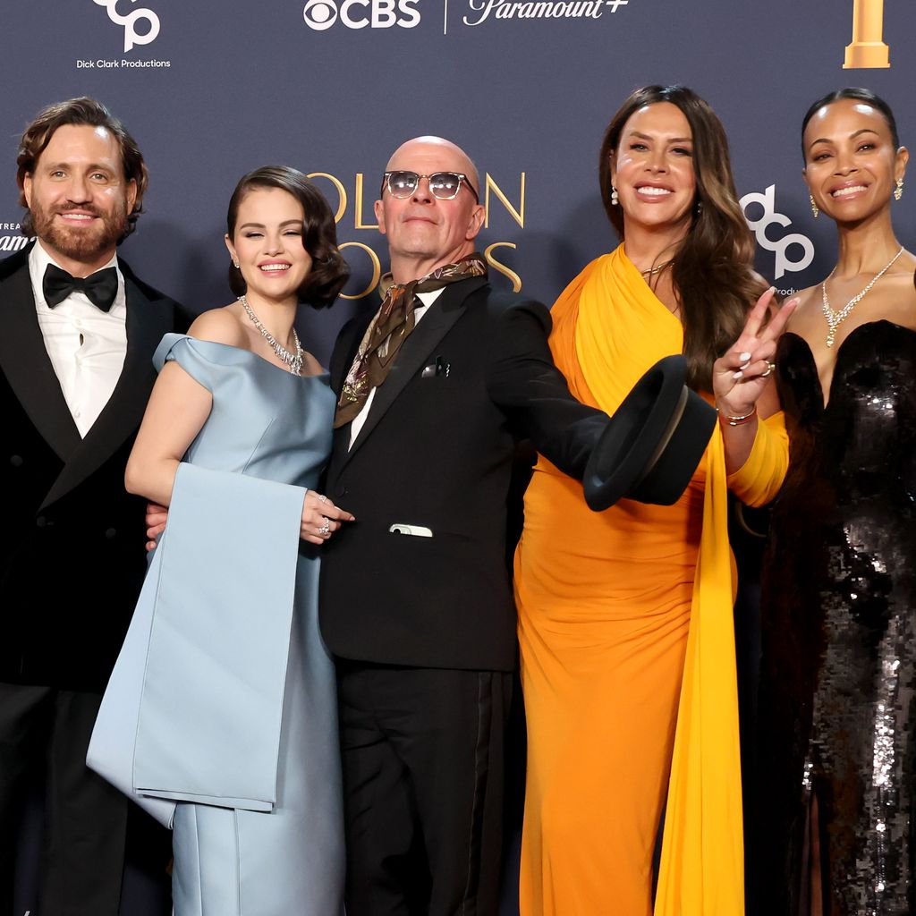 Adriana Paz, Edgar Ramírez, Selena Gomez, Jacques Audiard, Karla Sofía Gascón und Zoe Saldaña