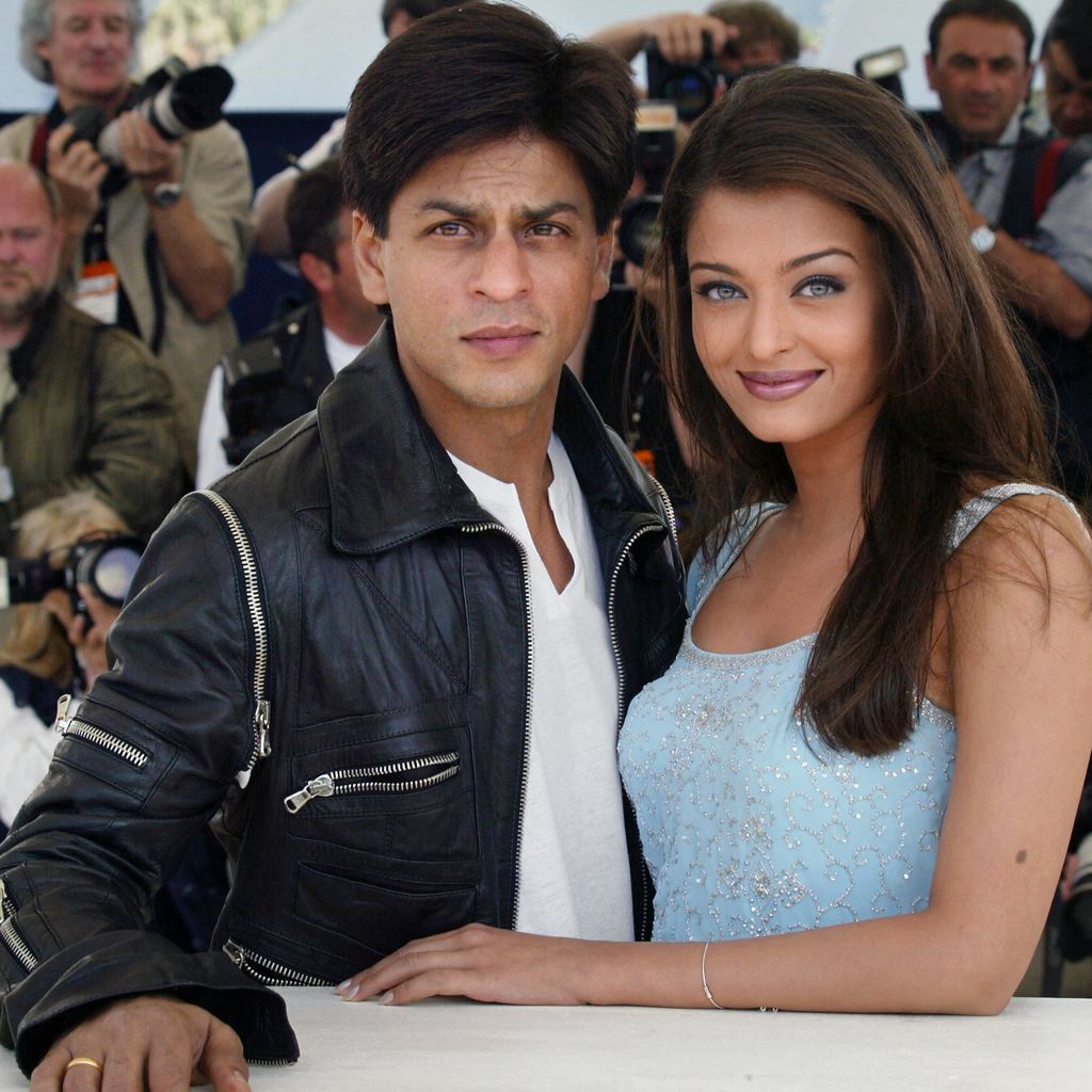 Aishwarya Rai und Shah Rukh Khan beim Fototermin zu "Devdas" bei den Filmfestspielen von Cannes 2002