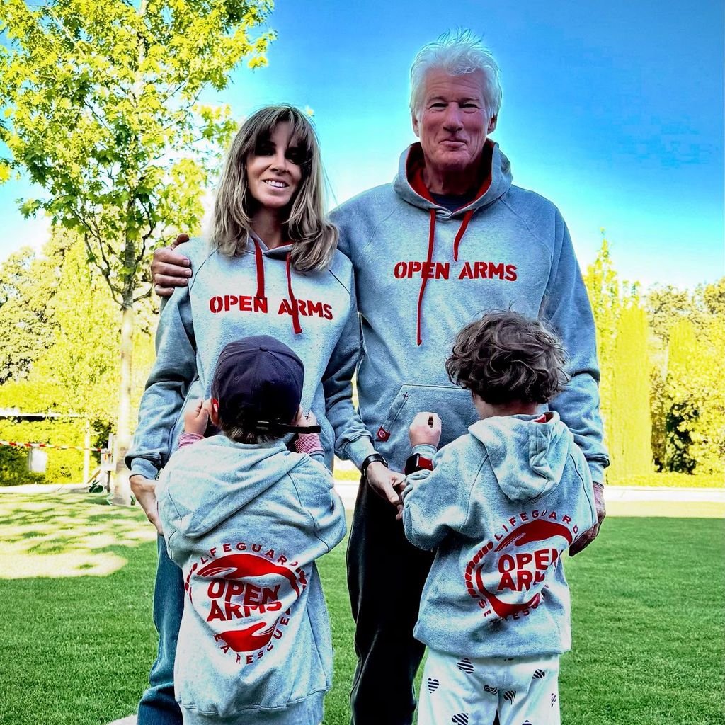 Alejandra und Richard Gere mit ihren Kindern