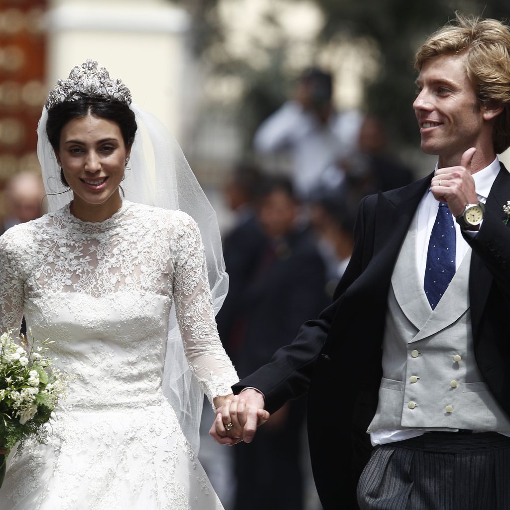 Prinzessin Alessandra und Prinz Christian von Hannover bei ihrer kirchlichen Trauung