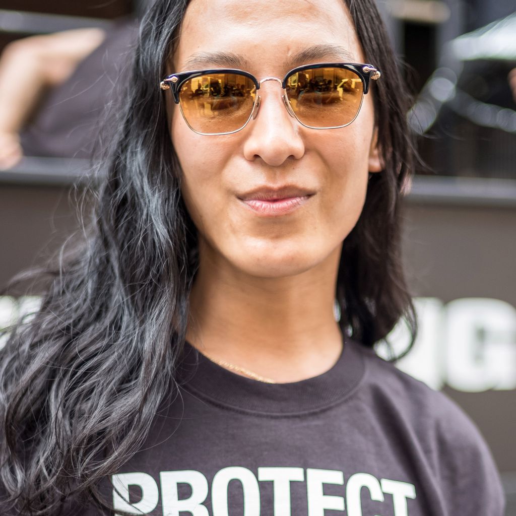 Alexander Wang bei einer Demonstration in NYC im Juni 2018
