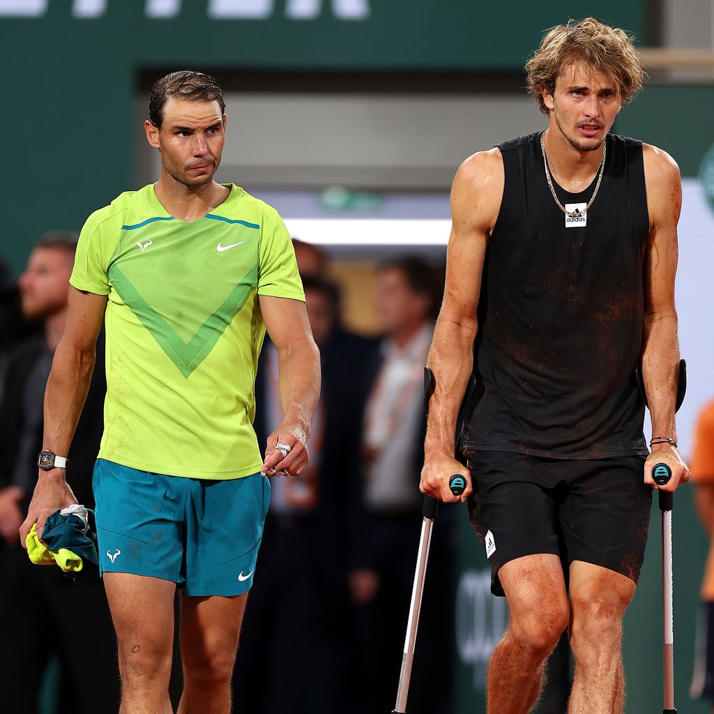 Rafael Nadal und Alexander Zverev bei den French Open