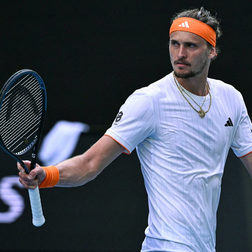 Alexander Zverev im Halbfinale der Australian Open gegen Carlos Alcaraz in Melbourne, 2026