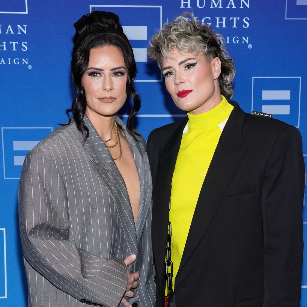 Alexandra Krieger mit ihrer Frau Ashlyn Harris, Februar 2023