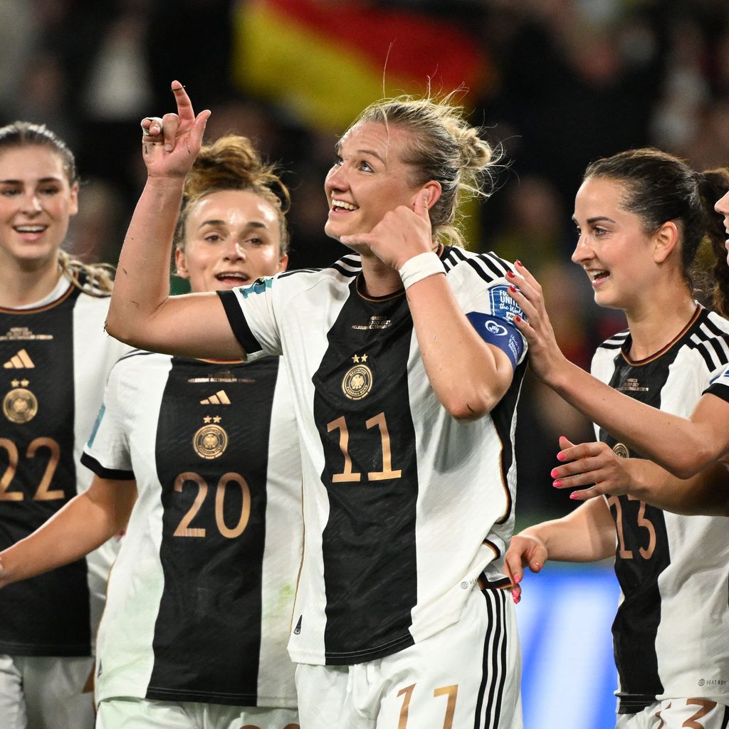 Alexandra Popp jubelt nach ihrem Tor bei der WM 2023