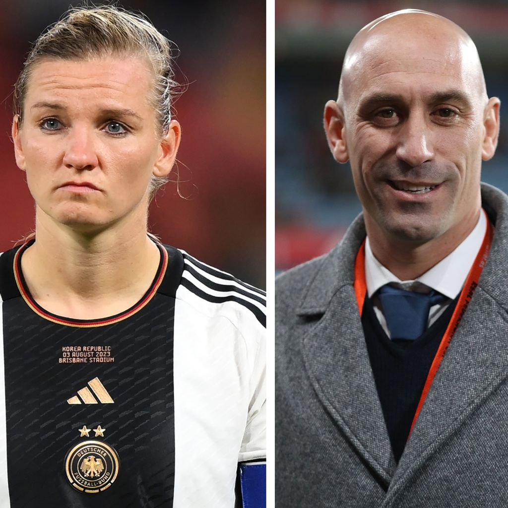 Alexandra Popp und Luis Rubiales
