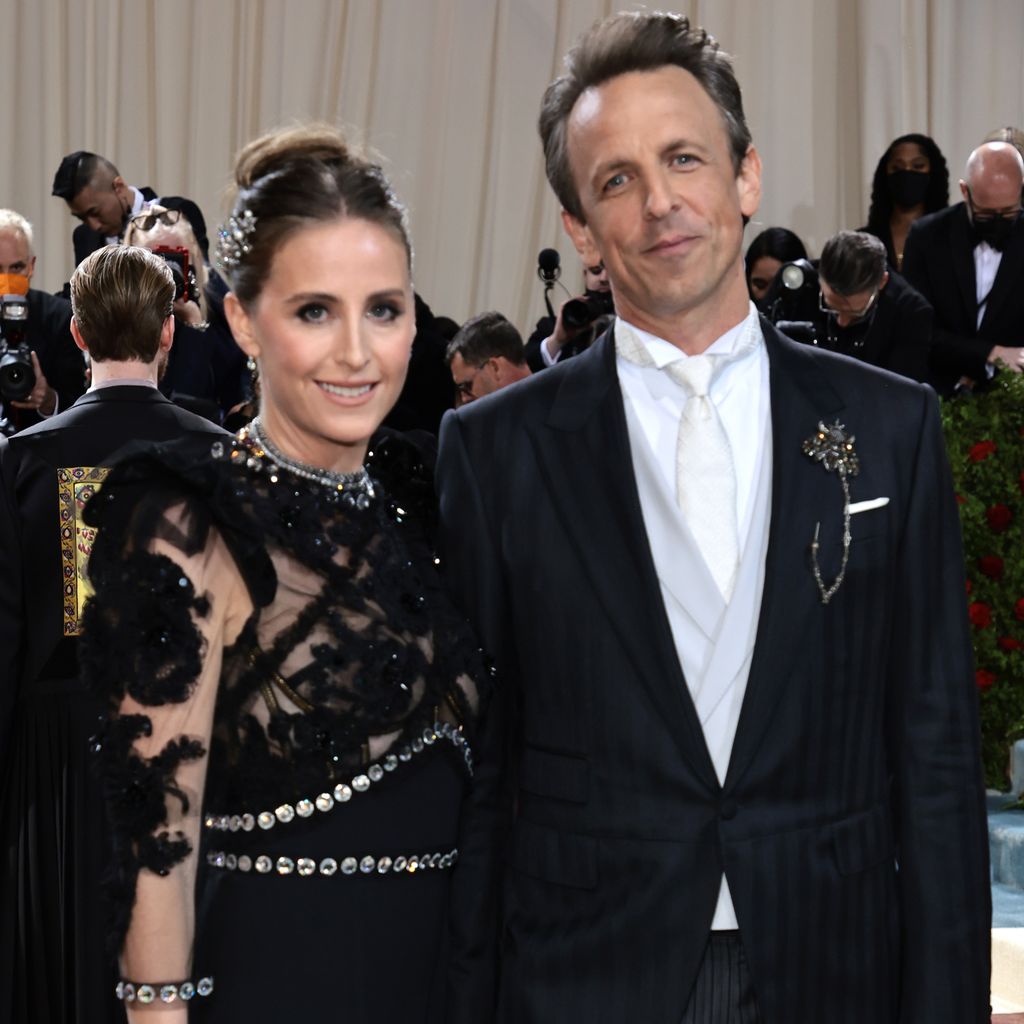 Alexi Ashe and Seth Meyers im Mai 2022