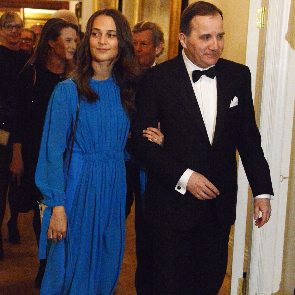 Alicia Vikander und der schwedische Ministerpräsident Stefan Loefven