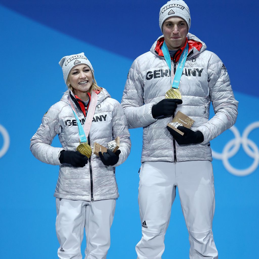 Aljona Savchenko und Bruno Massot, Olympia-Sieger im Eiskunstlauf 2018