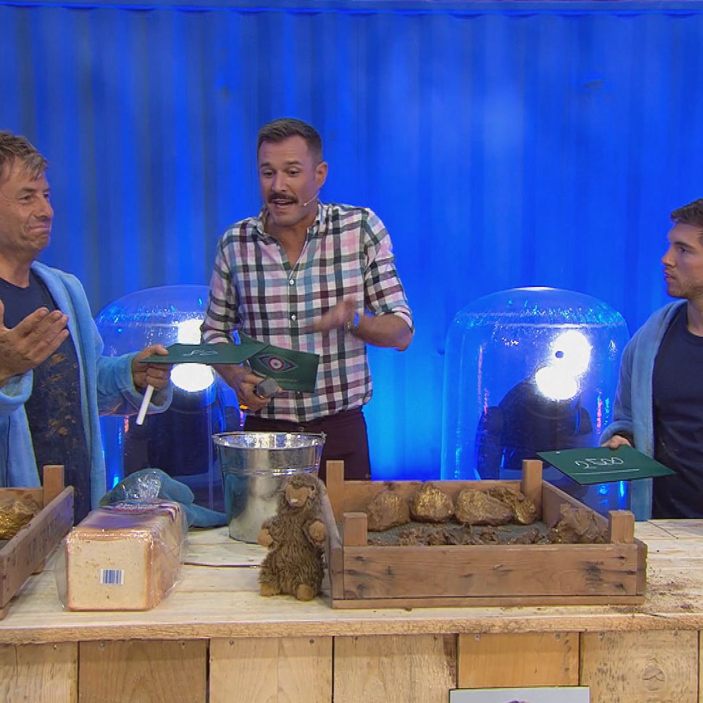 Almklausi, Jochen Schropp und Joey Heindle bei der "Promi Big Brother"-Challenge