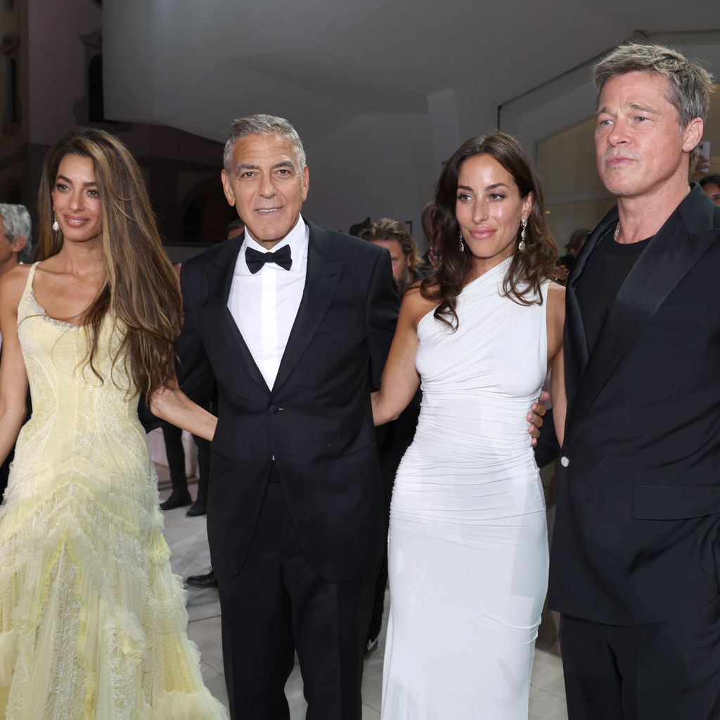 Amal Clooney, George Clooney, Ines de Ramon und Brad Pitt, 2024