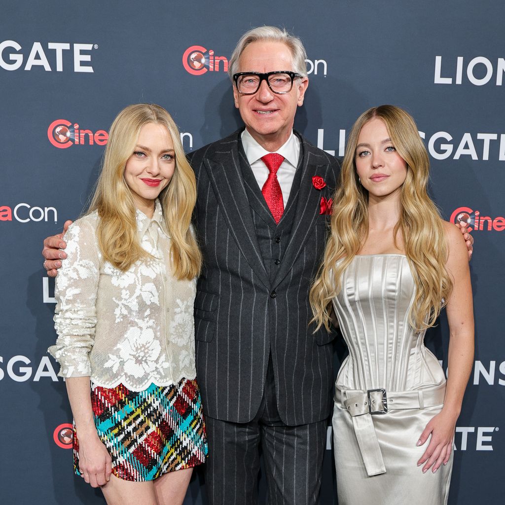 Amanda Seyfried, Paul Feig und Sydney Sweeney bei der Präsentation von "The Housemaid" in Las Vegas, April 2025