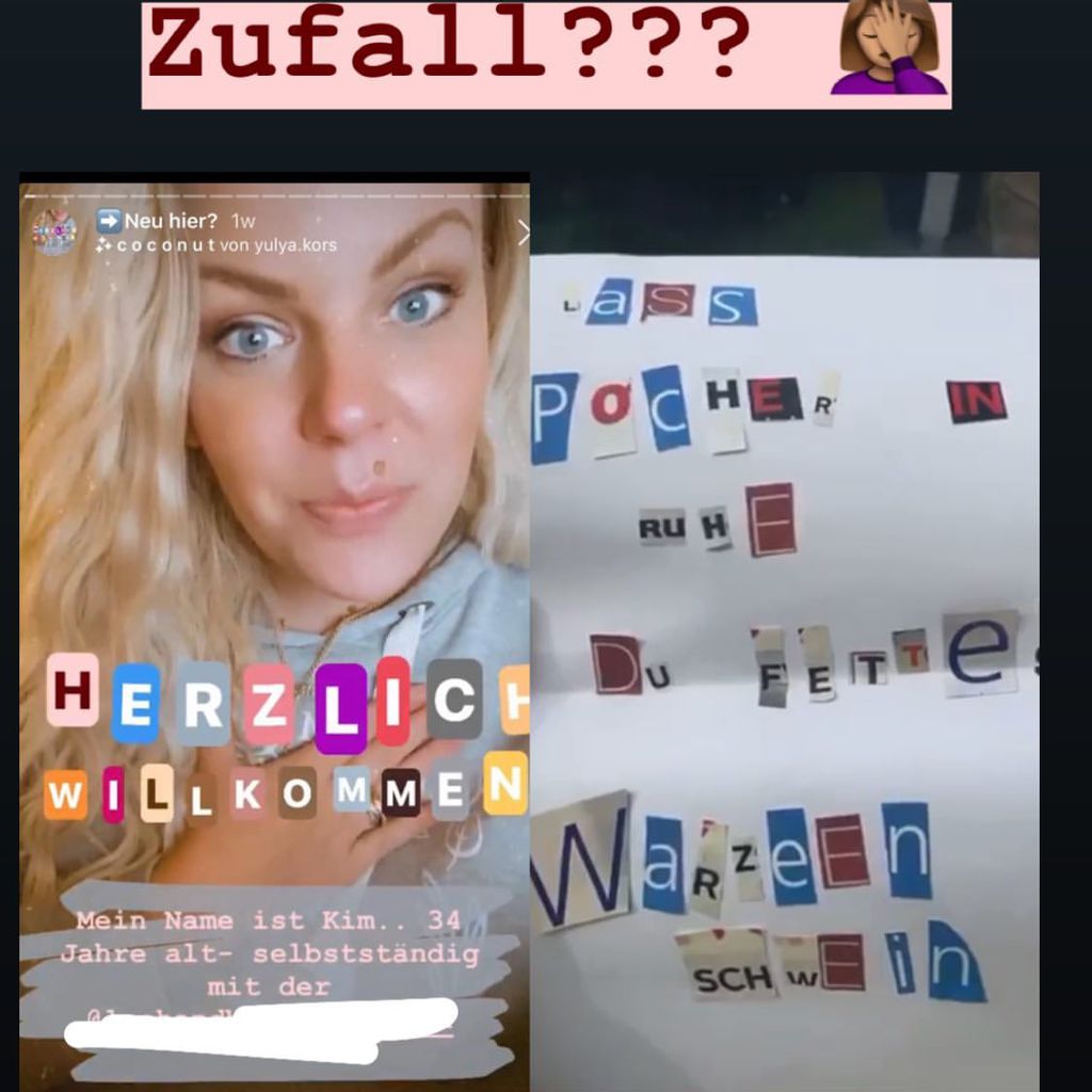 Amira Pochers Instagram-Story zum vermeintlichen Drohbrief