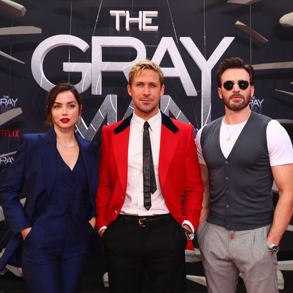 Ana de Armas, Ryan Gosling und Chris Evans in Berlin
