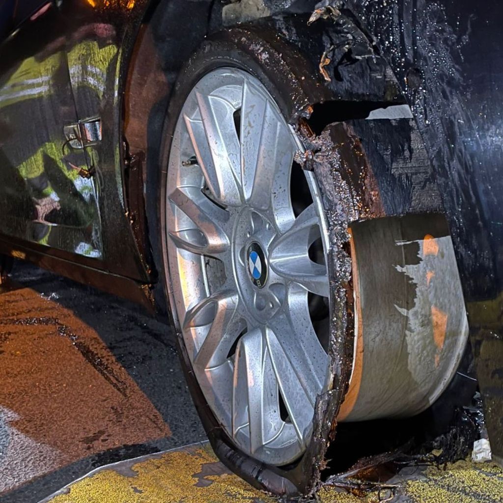 Ana Martinović' Auto nach dem Unfall