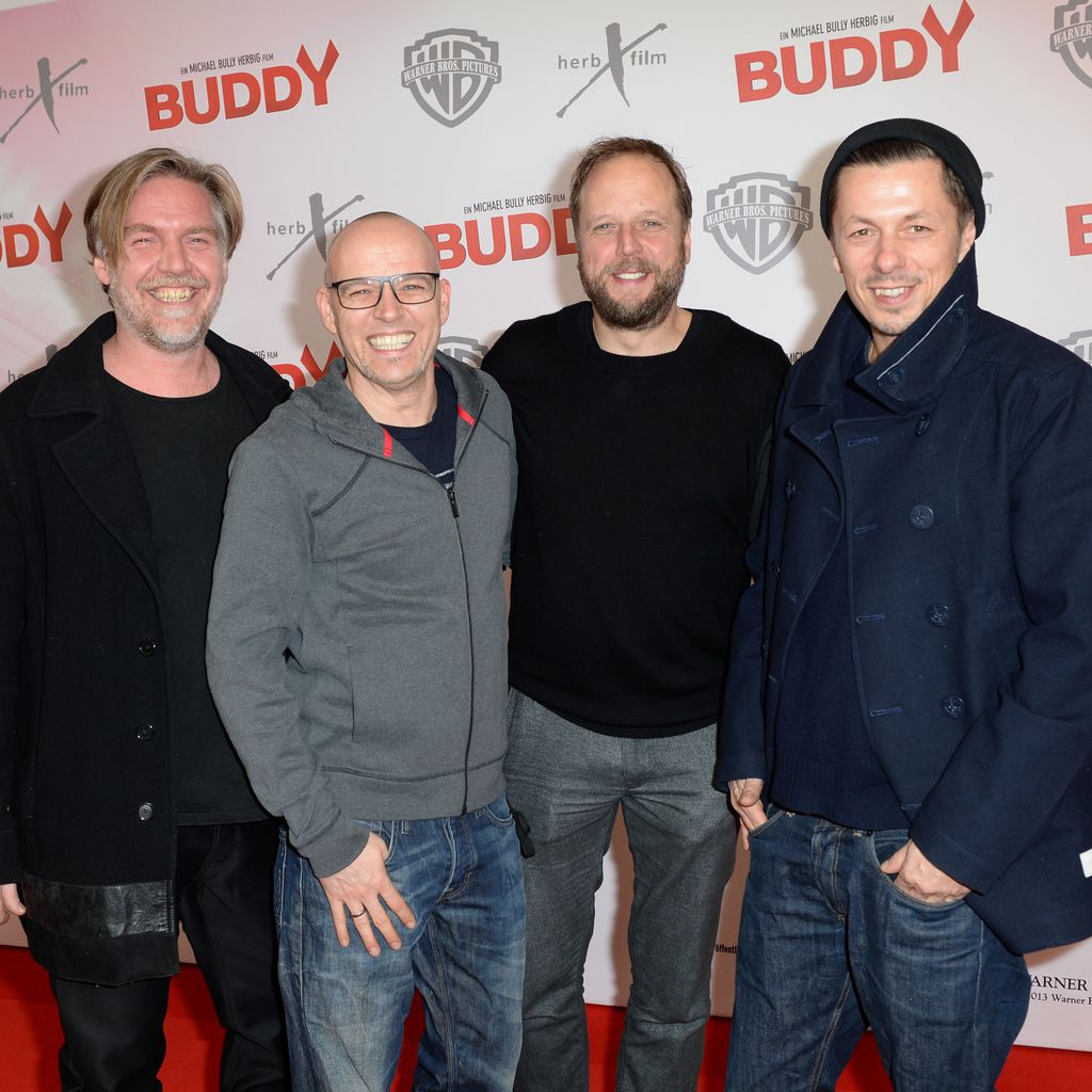And.Ypsilon, Thomas D, Smudo und Michi Beck bei der "Buddy"-Premiere 2013