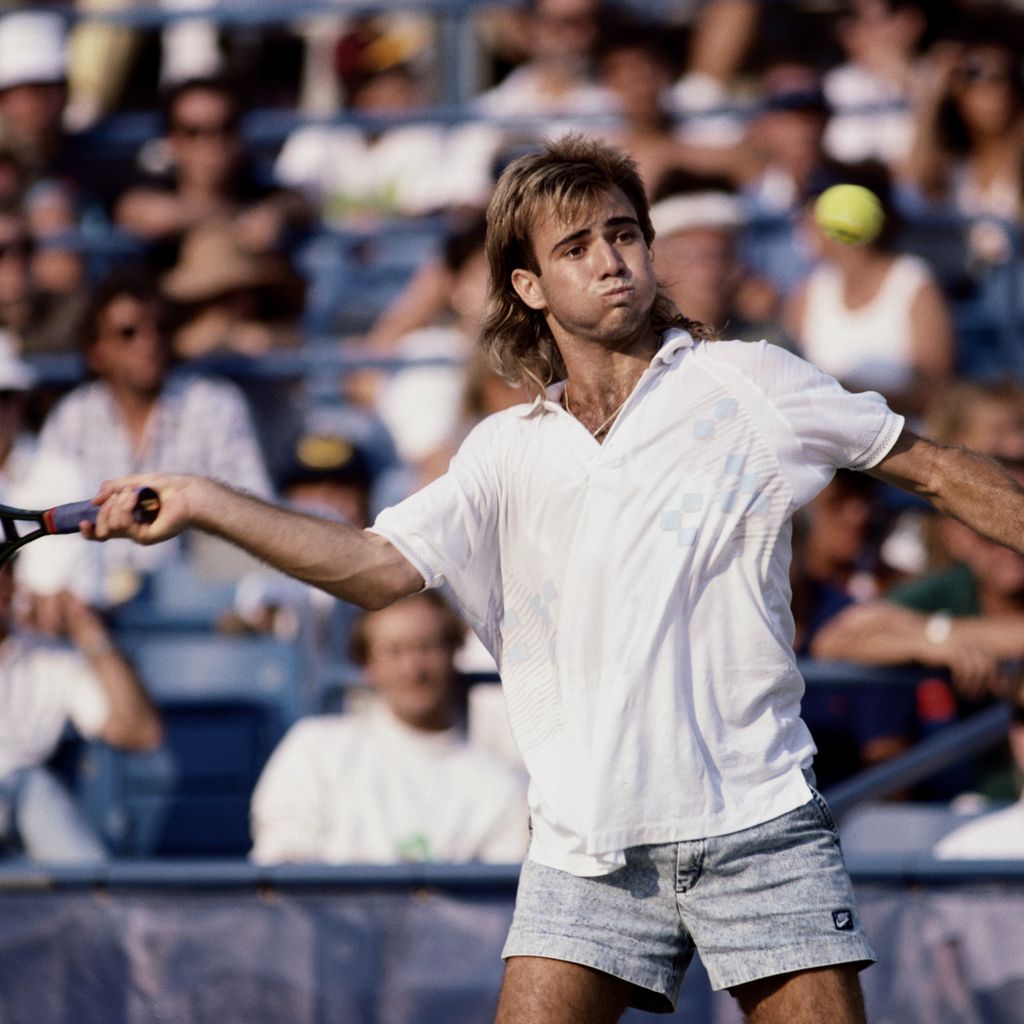 Andre Agassi bei den U.S. Open im September 1988