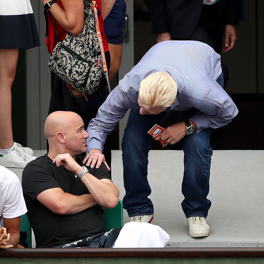 Andre Agassi und Boris Becker im Mai 2017 in Paris