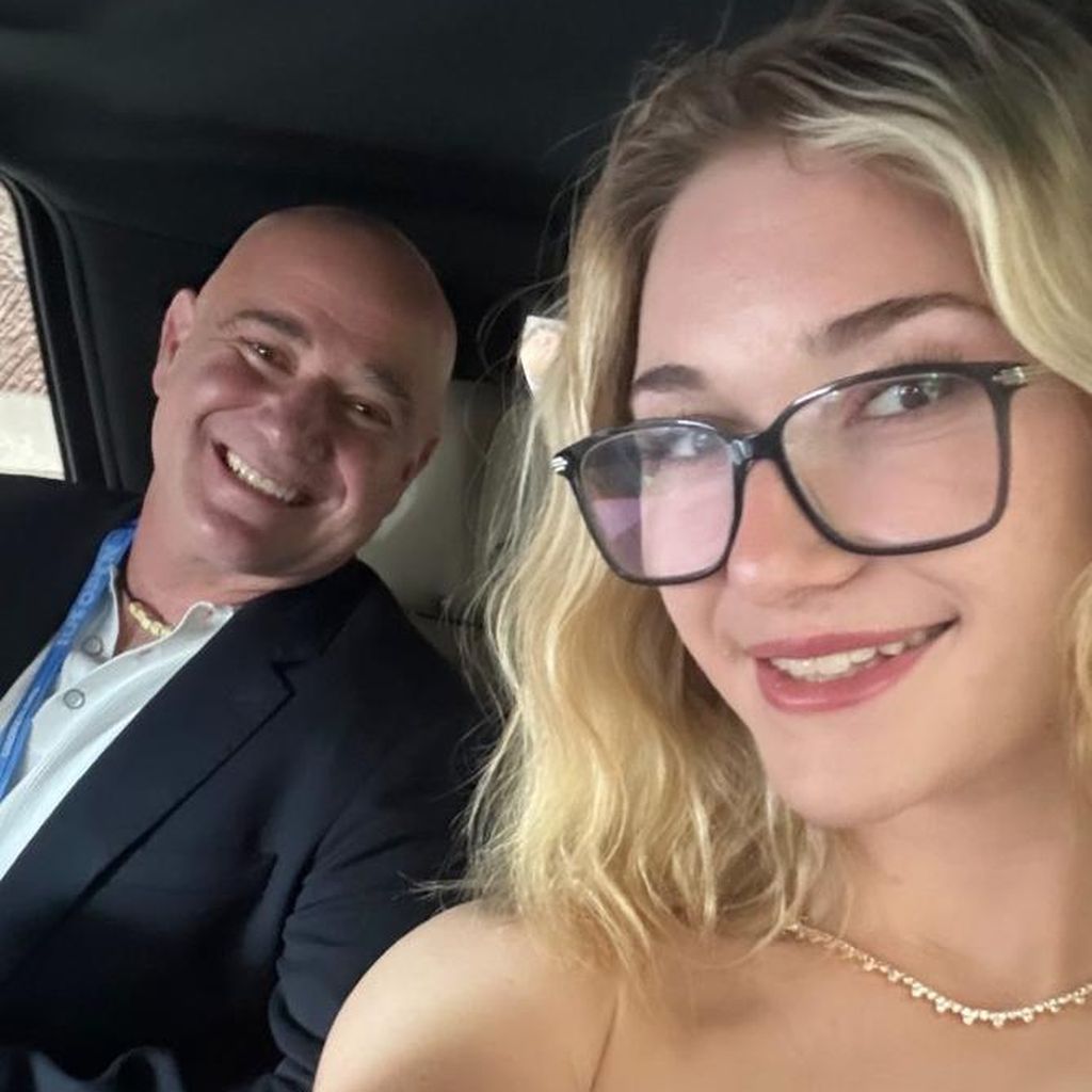 Andre Agassi und seine Tochter Jaz Elle Agassi, August 2025