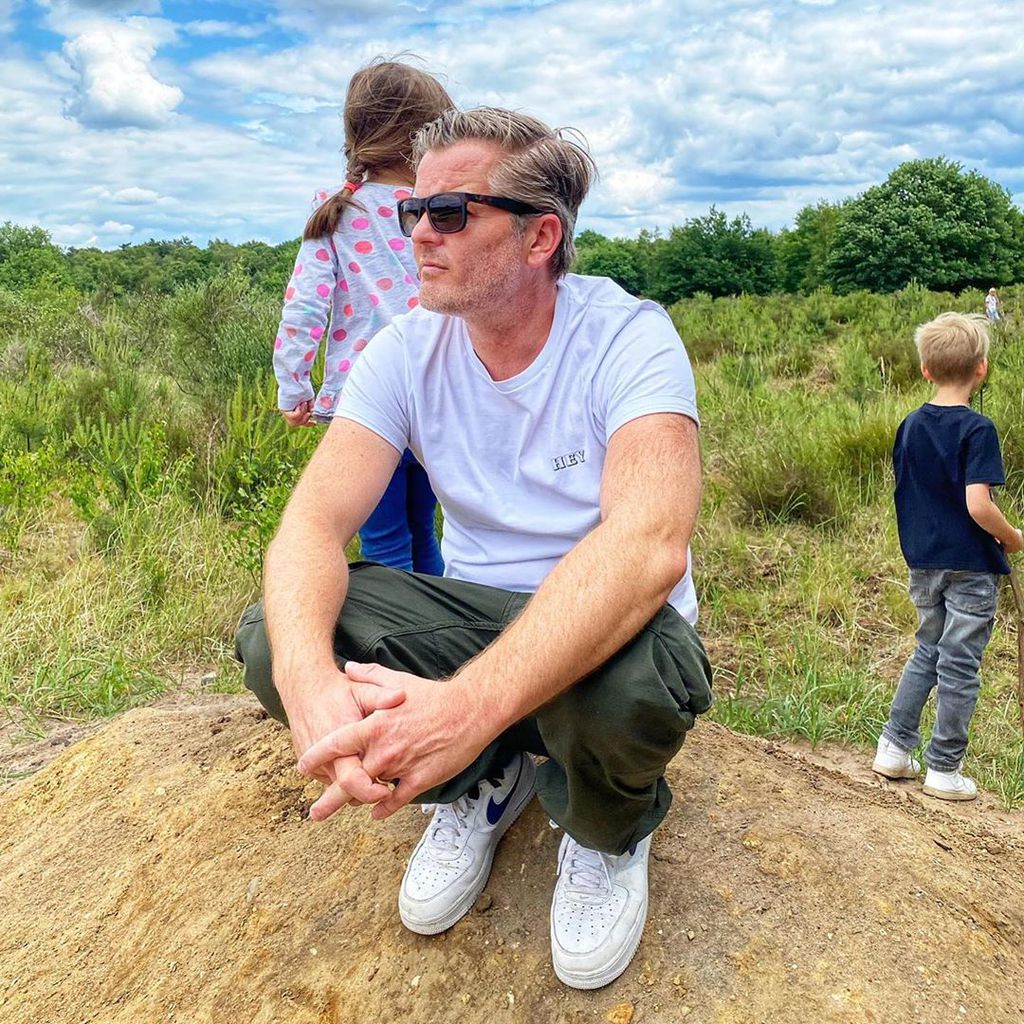 André Dietz mit seinen Kindern