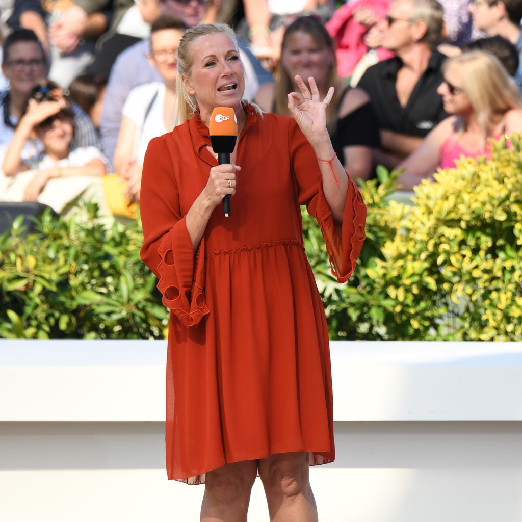 Moderatorin Andrea Kiewel beim "ZDF-Fernsehgarten"