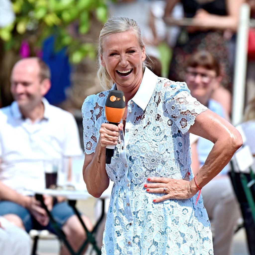Andrea "Kiwi" Kiewel moderiert den ZDF-Fernsehgarten in Mainz am 24.05.2026