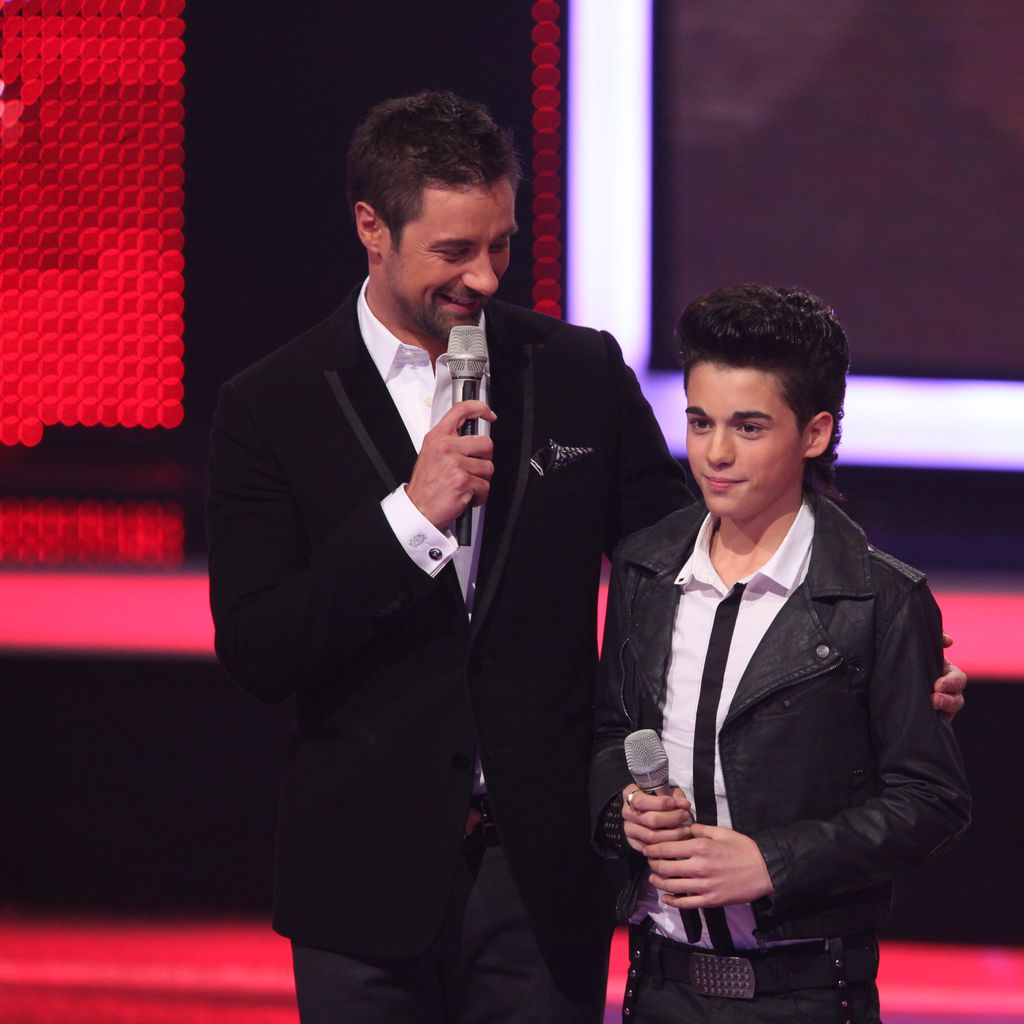 Andrea Renzullo mit Moderator Marco Schreyl beim Supertalent im November 2010