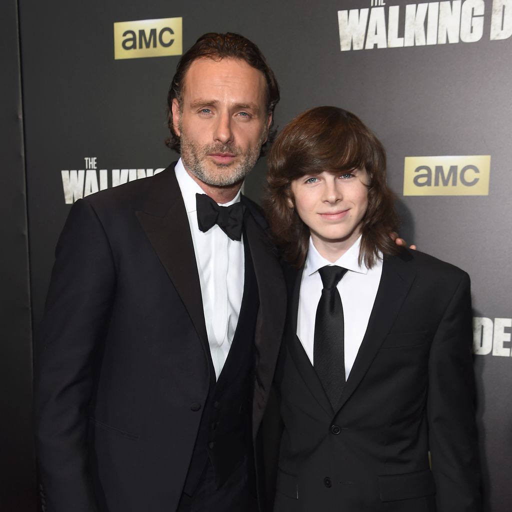 Andrew Lincoln und Chandler Riggs, 2015