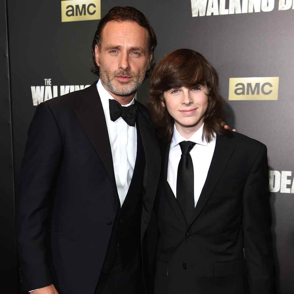 Andrew Lincoln und Chandler Riggs in New York, 2015