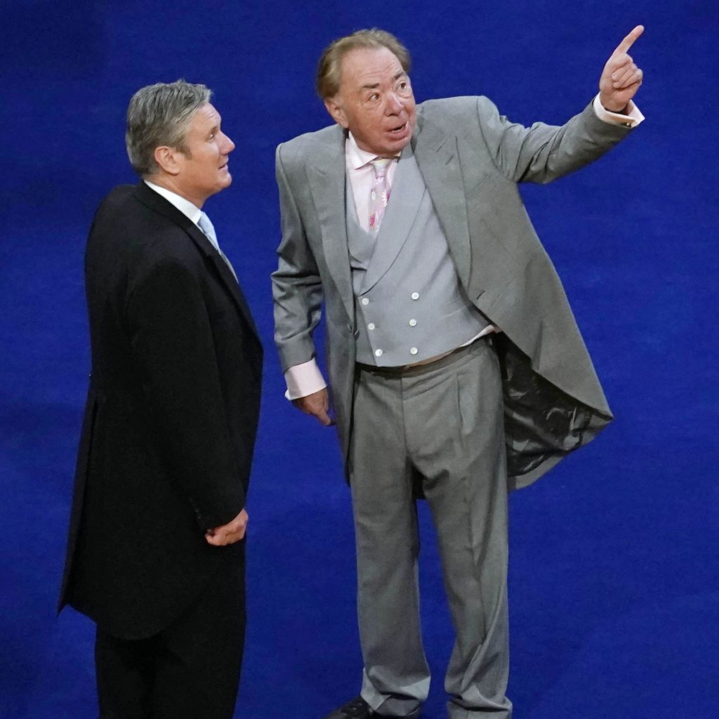 Andrew Lloyd Webber (rechts) in der Westminster Abbey