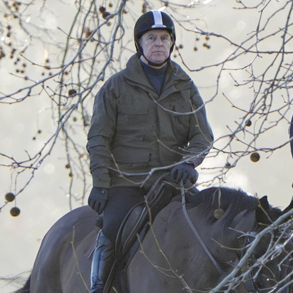 Andrew Mountbatten Windsor bei einem Ausritt in Windsor, 2025