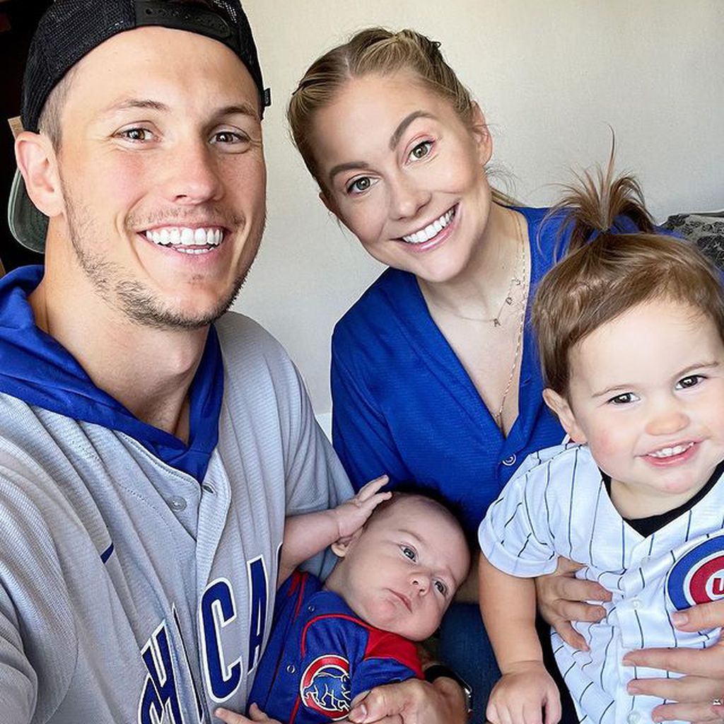 Andrew und Shawn Johnson East mit ihren beiden gemeinsamen Kindern