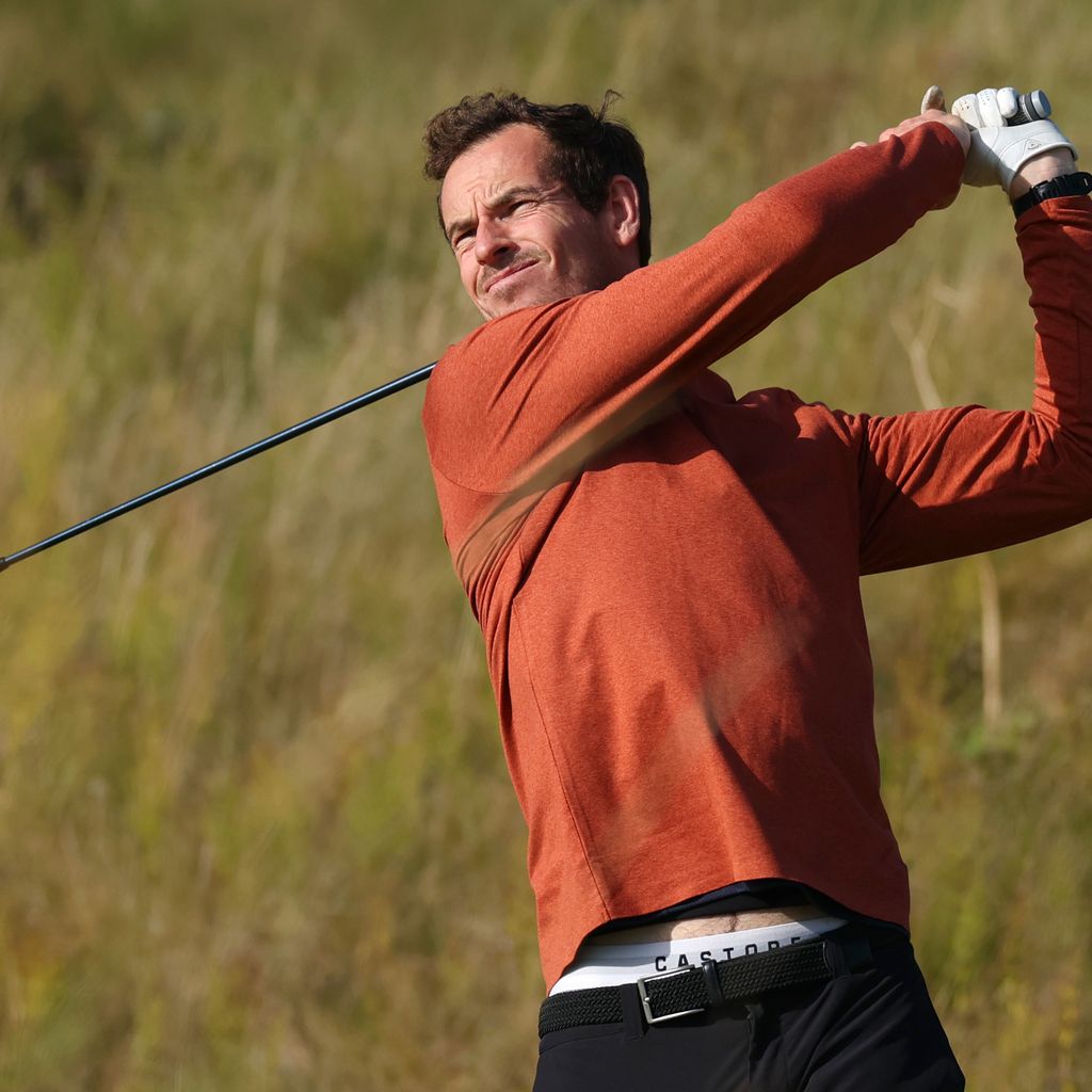 Andy Murray beim Trainingsrundenspiel in Kingsbarns vor der Alfred Dunhill Links Championship 2025