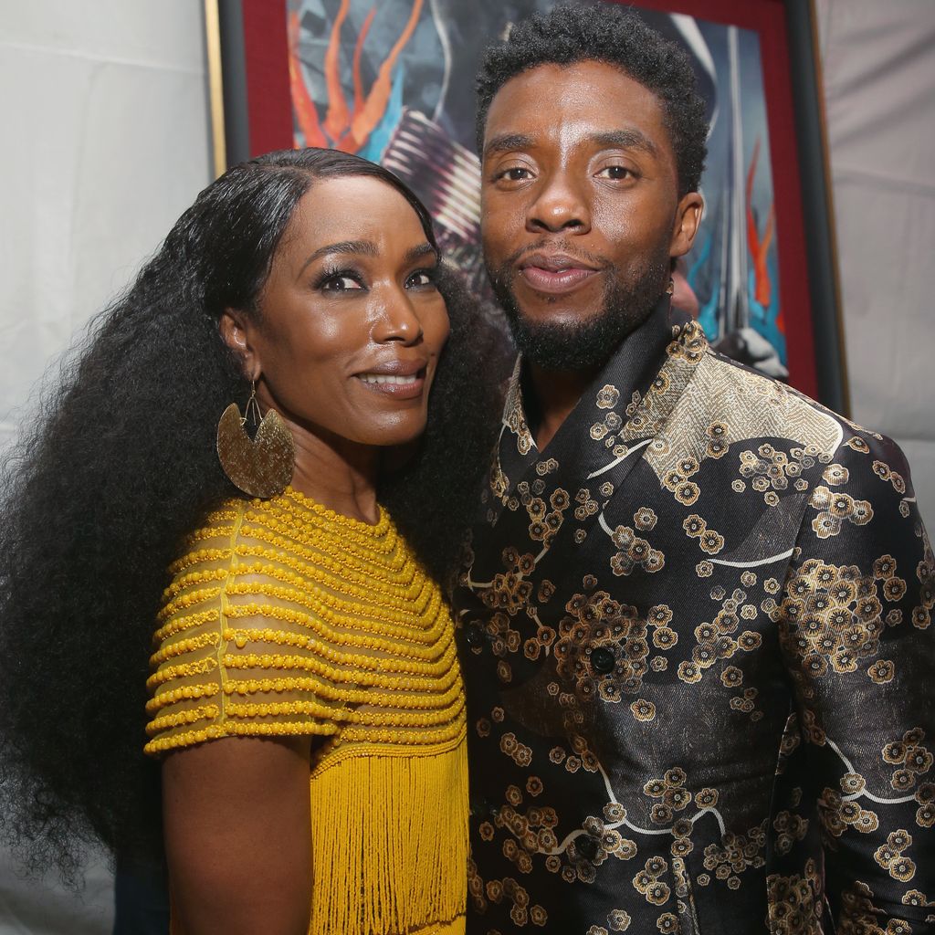 Angela Bassett und Chadwick Boseman im Janaur 2018