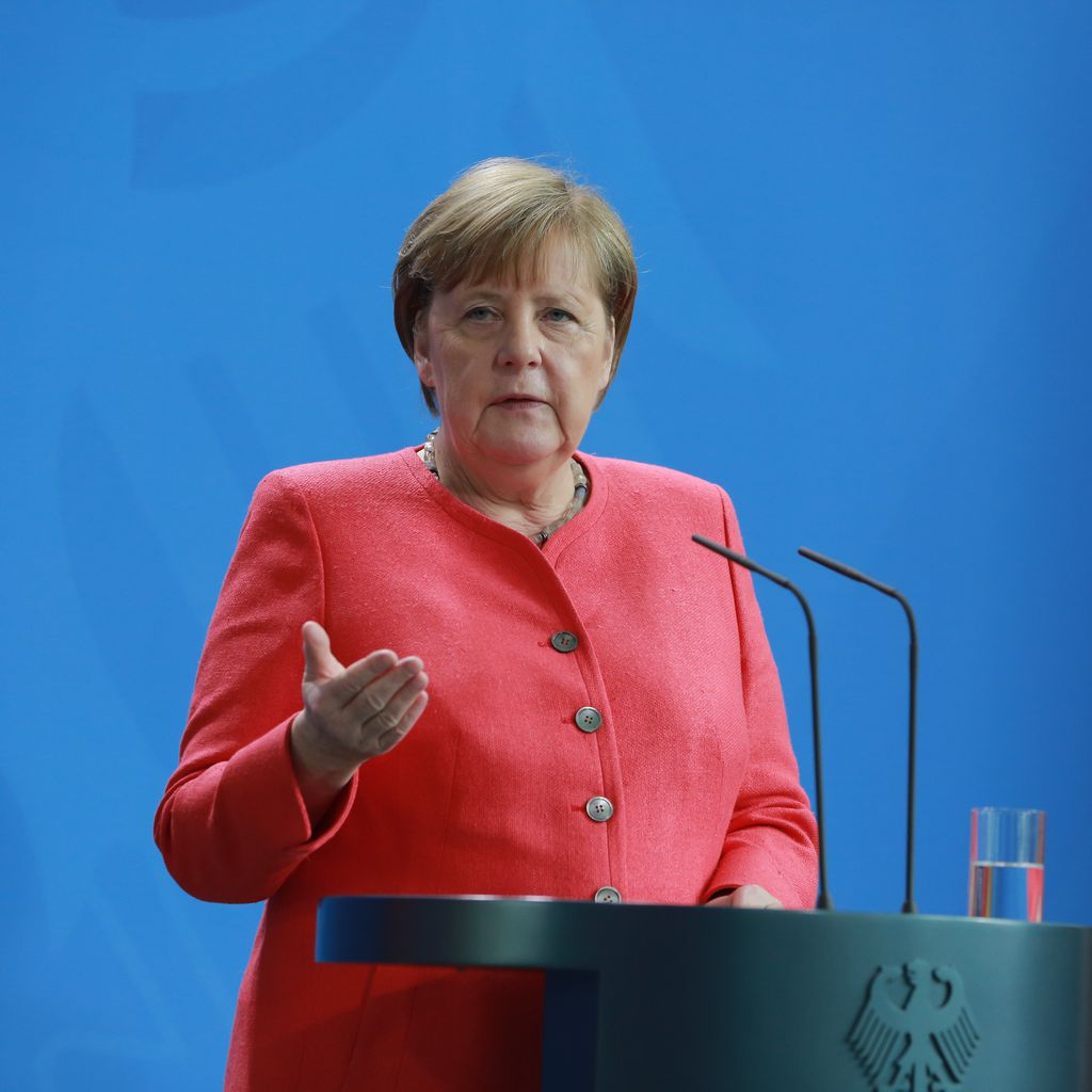 Angela Merkel bei einer Pressekonferenz im Juni 2020