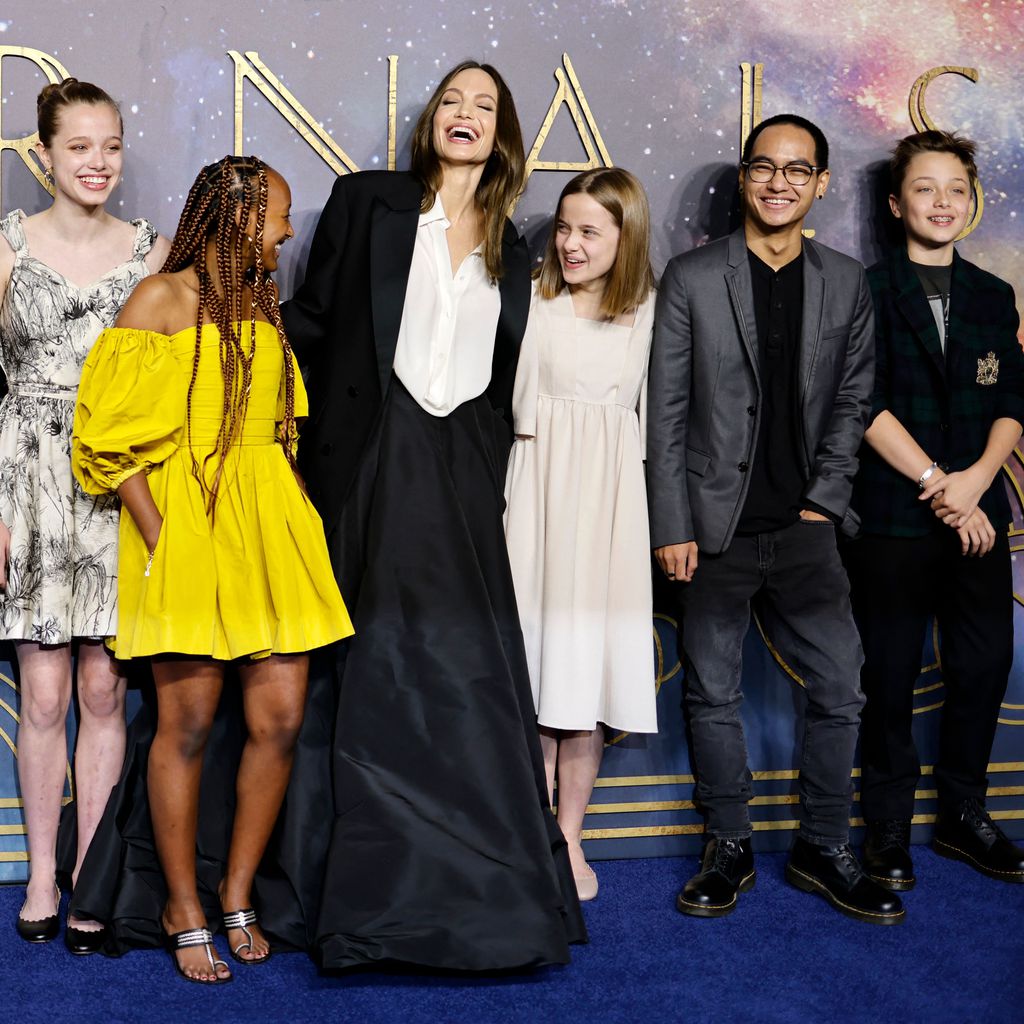 Angelina Jolie mit ihren Kindern, 2021