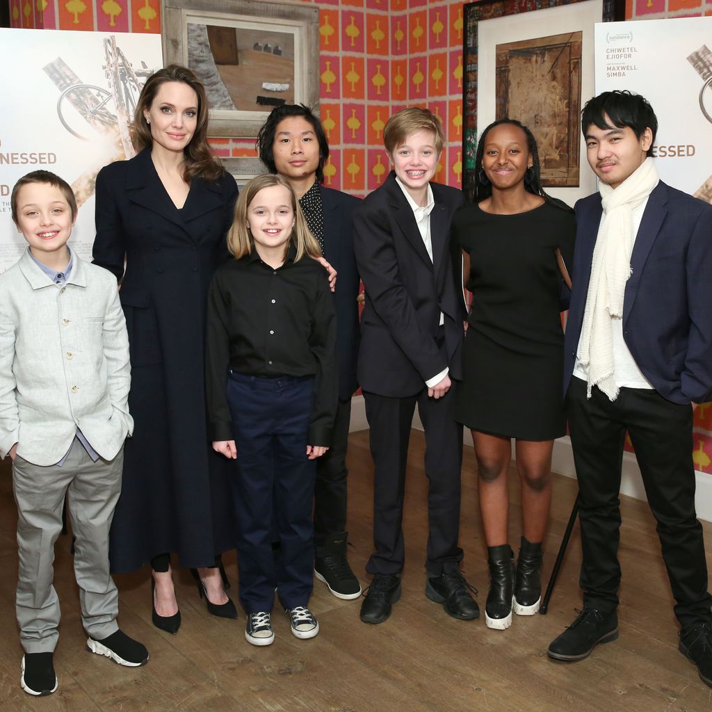 Angelina Jolie mit ihren Kindern