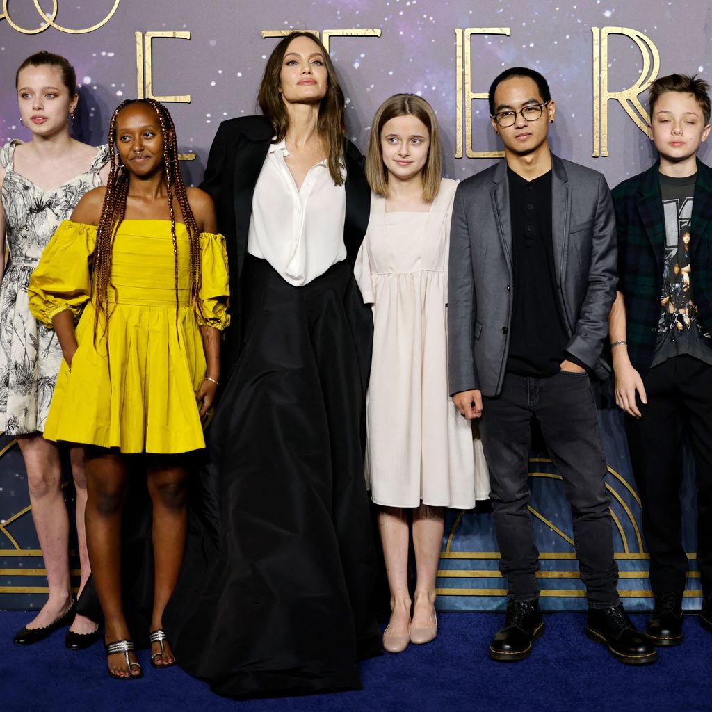 Angelina Jolie mit ihren Kindern, 2021