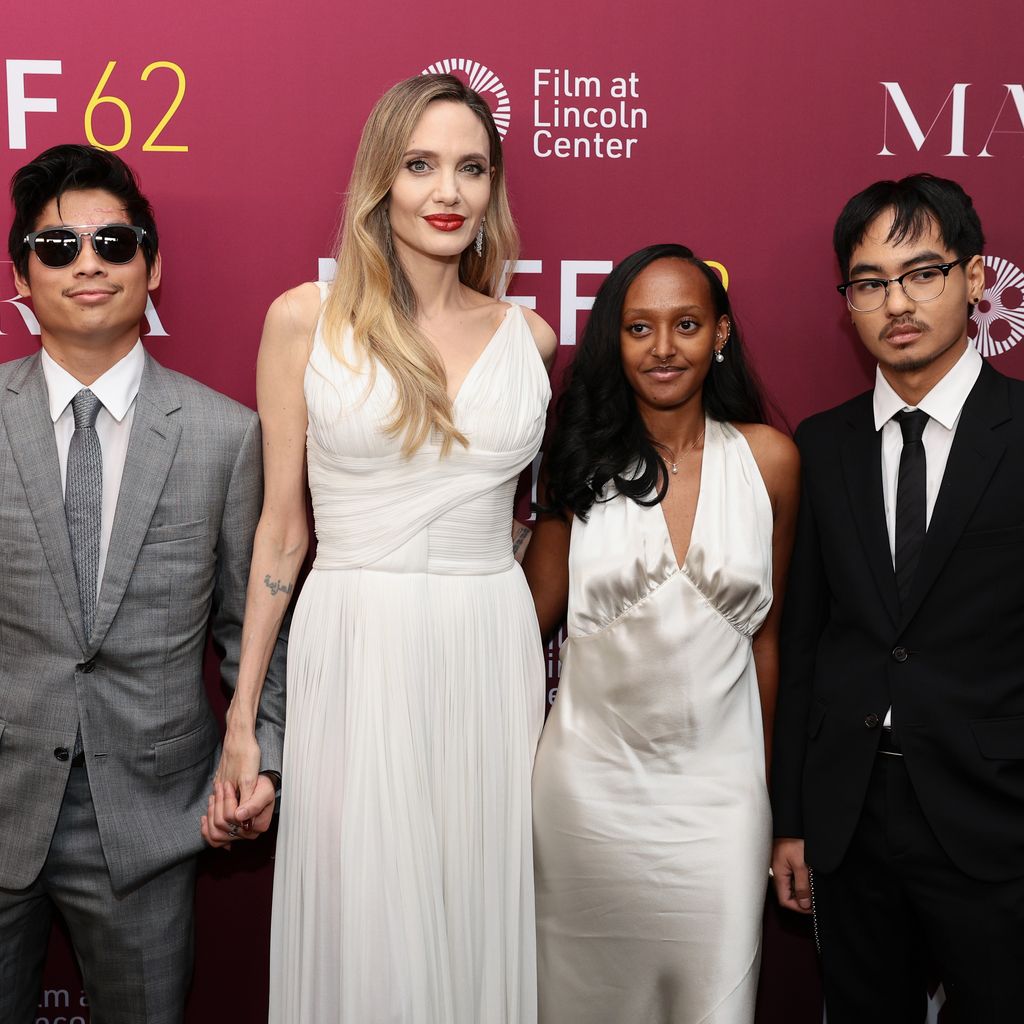Pax Thien Jolie-Pitt,  Angelina Jolie, Zahara Jolie-Pitt und Maddox Jolie-Pitt, September 2024