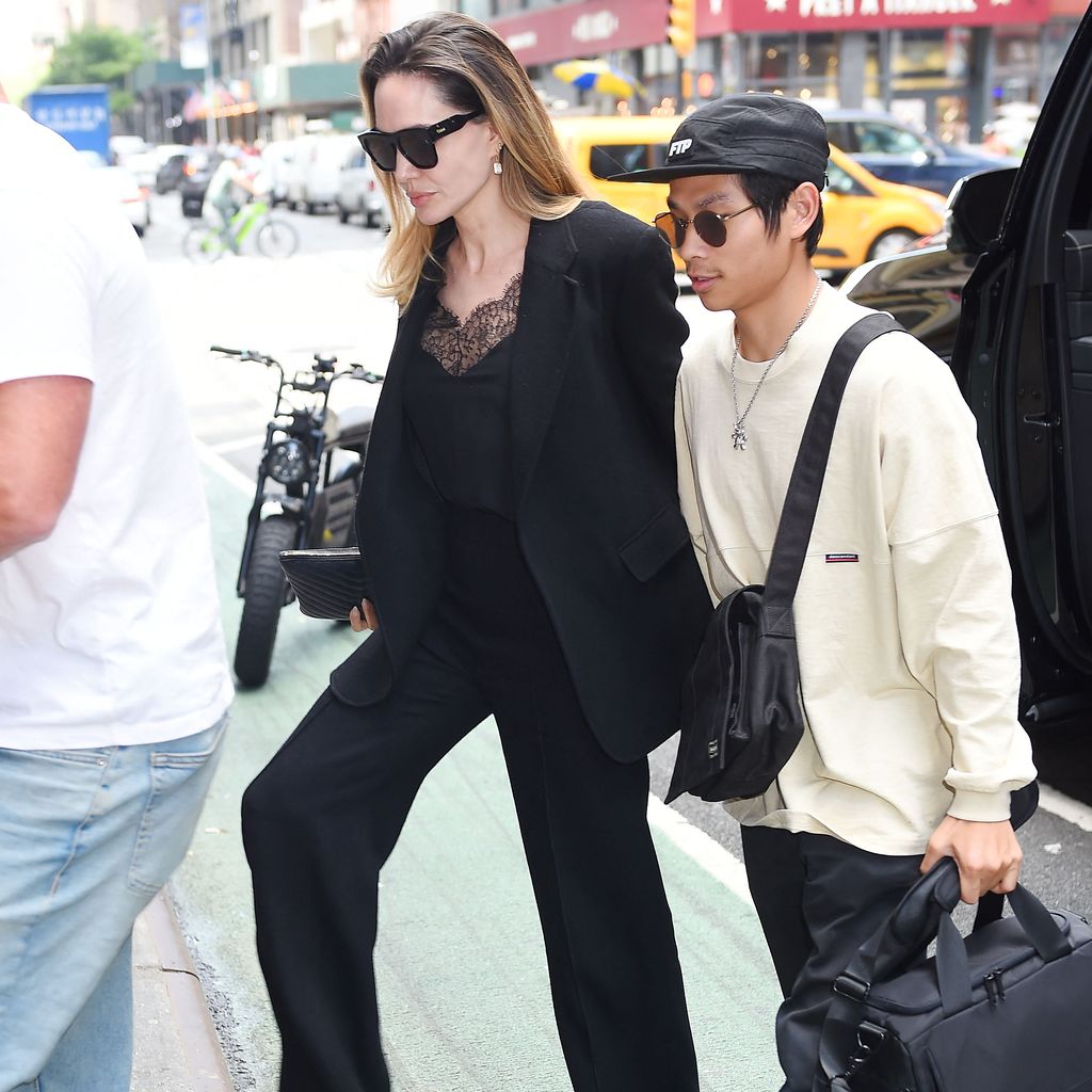 Angelina Jolie und Pax Thien Jolie-Pitt im August 2023 in New York City
