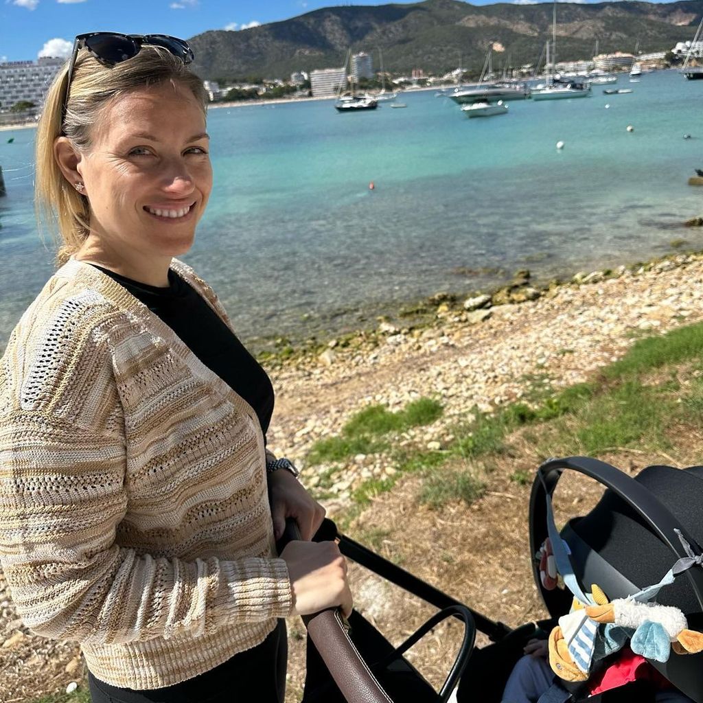 Angelique Kerber mit ihrer Tochter