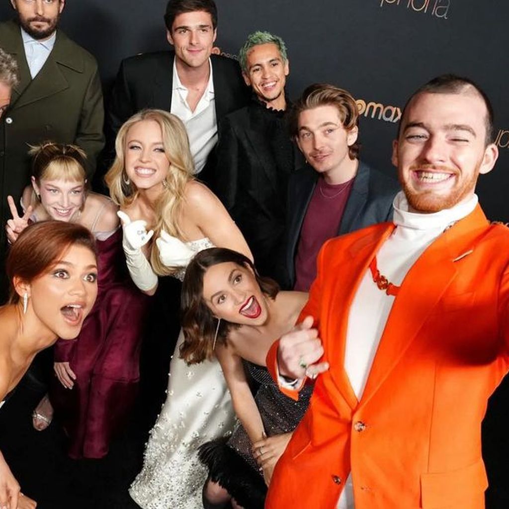 Angus Cloud ( R.) und die "Euphoria"-Stars