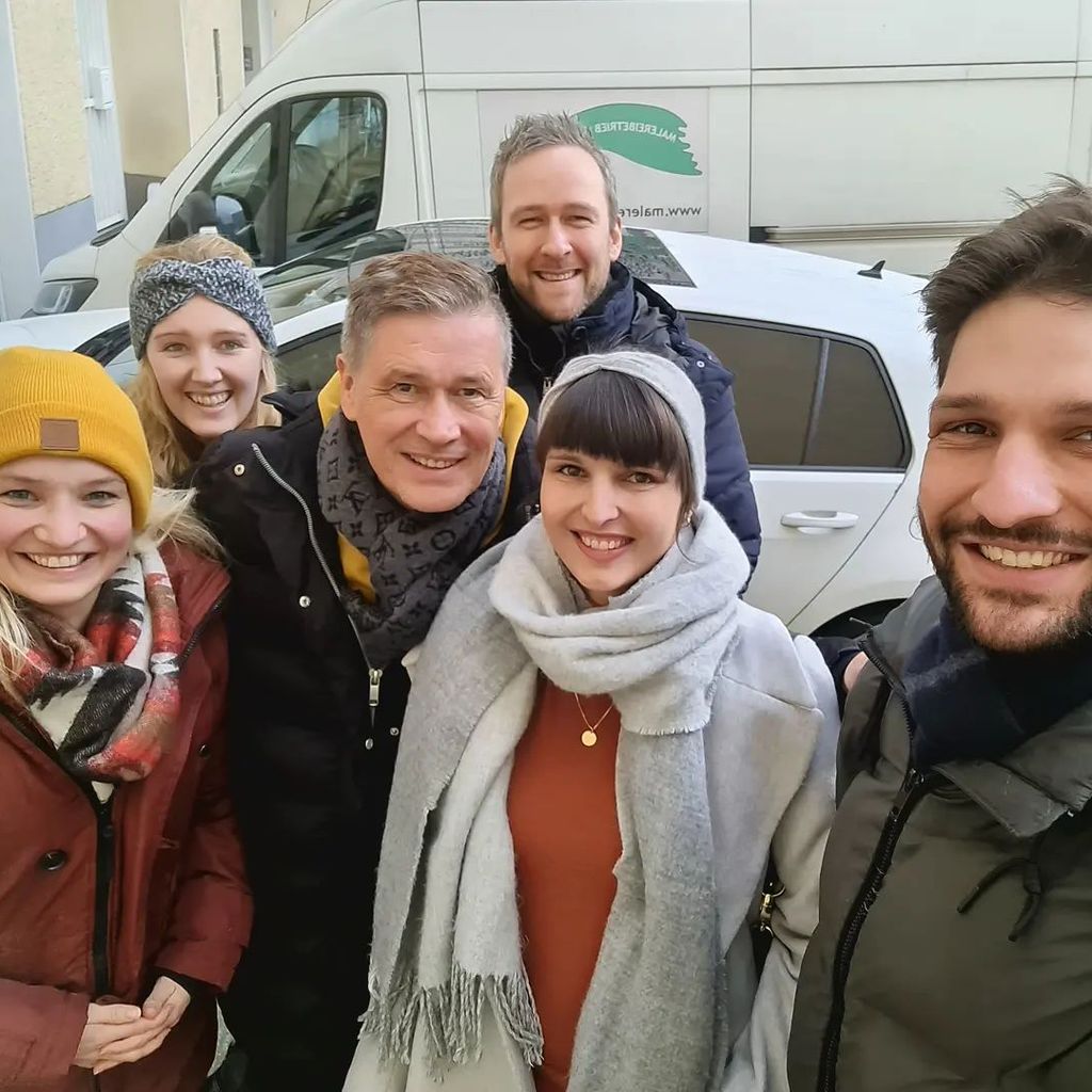 Anika, Lisa, Ralf, Mario, Juliane und David im Januar 2022 in Berlin