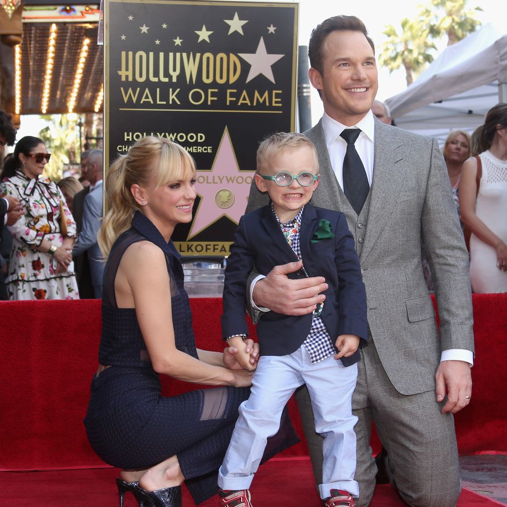Anna Faris, Chris Pratt und ihr Sohn Jack auf dem Walk of Fame in Hollywood