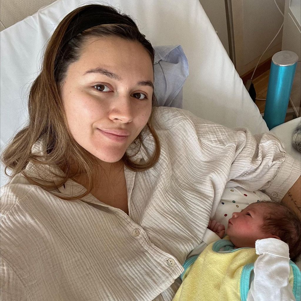 Anna Maria Damm und ihr Baby im Jahr 2023